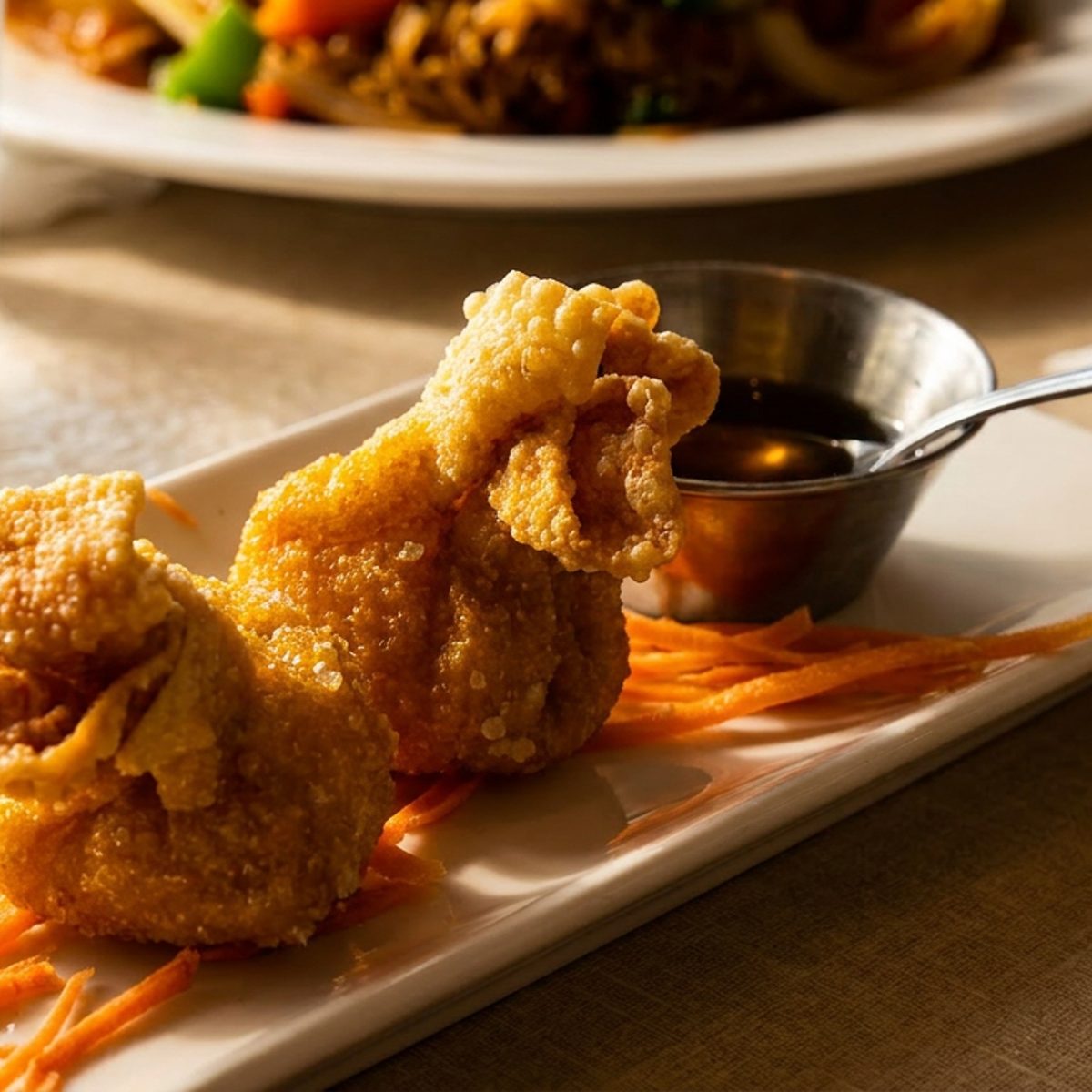 The blue crab rangoon