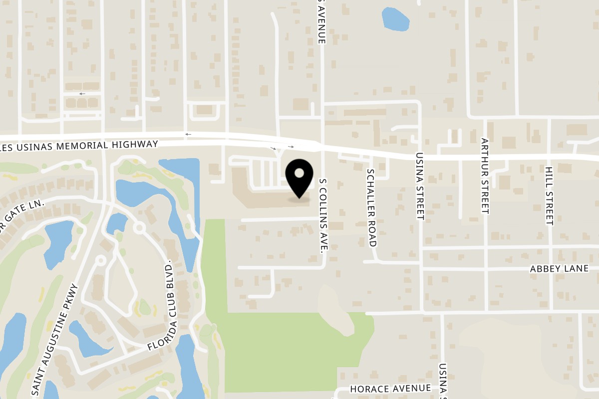 Map showing the location of Libby's Thai Bistro on 525 FL-16 #103 in St. Augustine